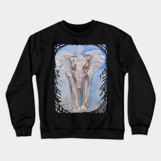 Unique Baby Elephant Watercolor Artwork Crewneck Sweatshirt